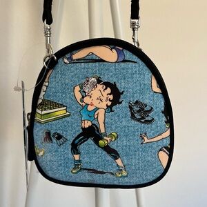 Vintage Y2K 90s Betty Boop Aerobics Gym Athleisure Outfit Mini Crossbody Bag NWT